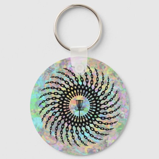 Disk Golf Basket Chains Schlüsselanhänger (Vorderseite)