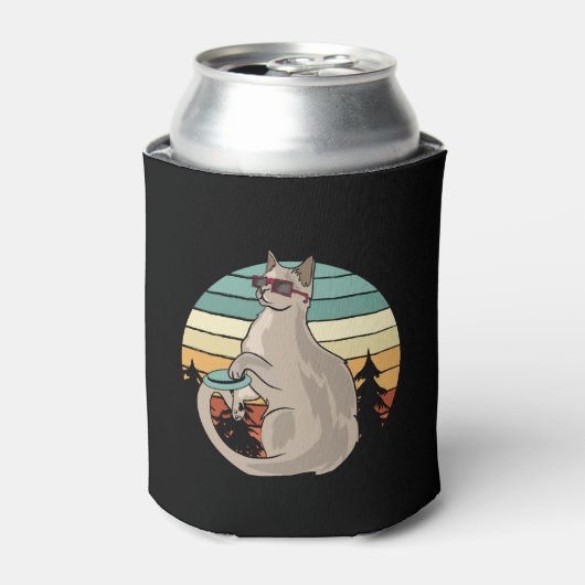 Disk Golf Basket Funny Cat Gift Player Dosenkühler (Kanne Vorderseite)