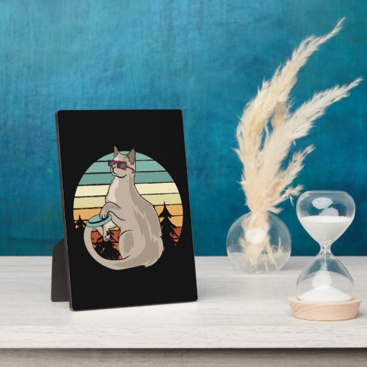 Disk Golf Basket Funny Cat Gift Player Fotoplatte (Seite)