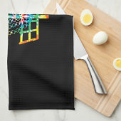 Disk Golf Basket - Hippie Rainbow Gift Geschirrtuch (Viertel Falte)