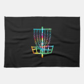 Disk Golf Basket - Hippie Rainbow Gift Geschirrtuch (Horizontal)