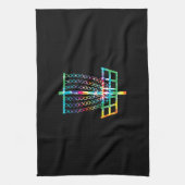 Disk Golf Basket - Hippie Rainbow Gift Geschirrtuch (Vertikal)