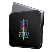 Disk Golf Basket - Hippie Rainbow Gift Laptopschutzhülle (Vorderseite Links)