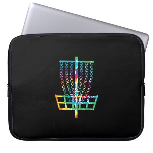 Disk Golf Basket - Hippie Rainbow Gift Laptopschutzhülle (Vorderseite)