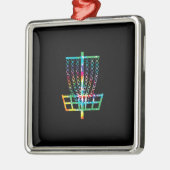 Disk Golf Basket - Hippie Rainbow Gift Ornament Aus Metall (Links)