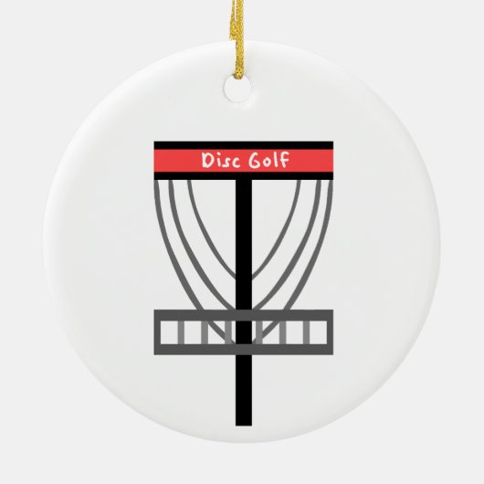 Disk Golf Basket Keramik Ornament (Hinten)