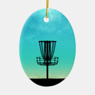 Disk Golf Basket Keramikornament