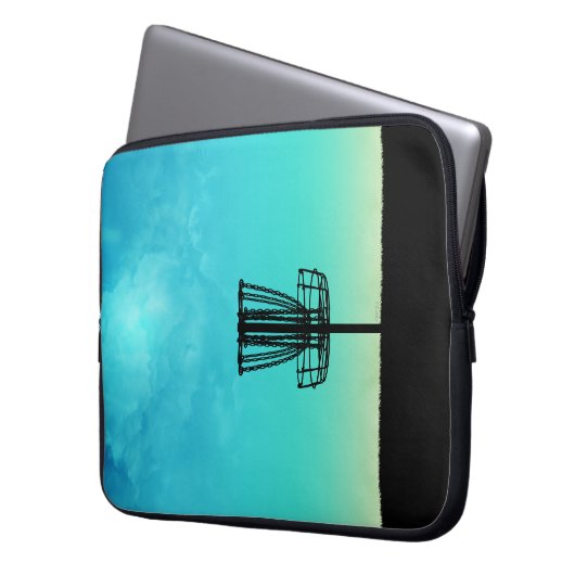 Disk Golf Basket Laptopschutzhülle (Vorderseite Links)