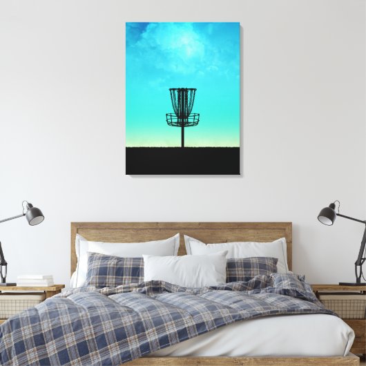 Disk Golf Basket Leinwanddruck (Insitu (Schlafzimmer))