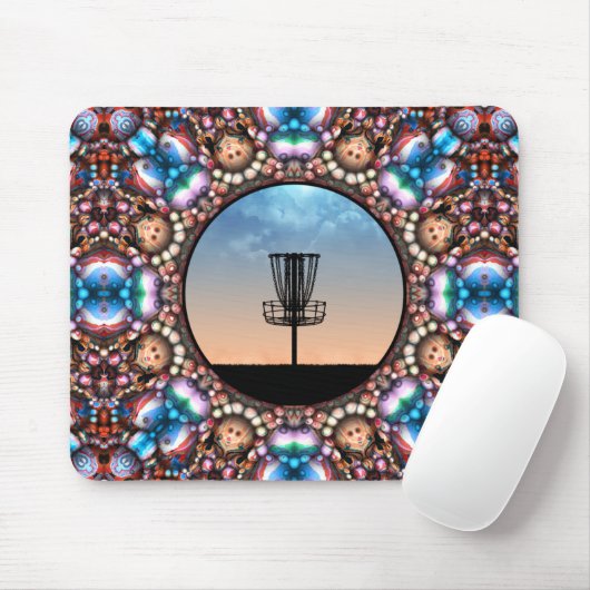Disk Golf Basket Mousepad (Mit Mouse)