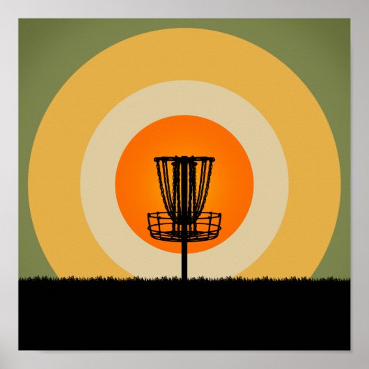 Disk Golf Basket Poster (Vorne)