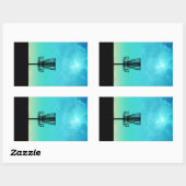 Disk Golf Basket Rechteckiger Aufkleber (Blatt)