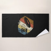 Disk Golf Basket Retro Badehandtuch (Badehandtuch)