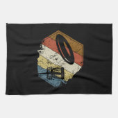 Disk Golf Basket Retro Geschirrtuch (Horizontal)