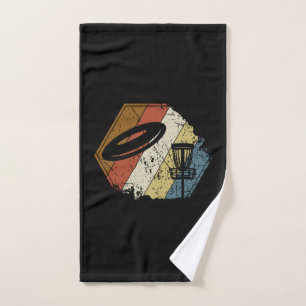 Disk Golf Basket Retro Handtuch