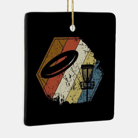 Disk Golf Basket Retro Keramikornament (Rechts)