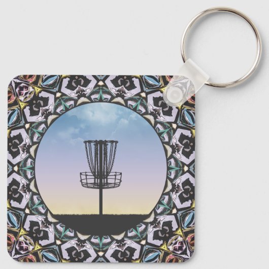 Disk Golf Basket Schlüsselanhänger (Rückseite)