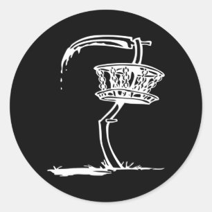 Disk Golf Basket Sensenmann Sickle Geschenk Funny  Runder Aufkleber