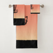 Disk Golf Basket Silhouette Badhandtuch Set (Insitu)