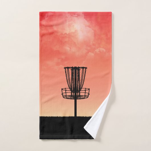 Disk Golf Basket Silhouette Badhandtuch Set (Handtuch)