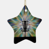 Disk Golf Basket Silhouette Keramikornament (Rechts)