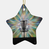 Disk Golf Basket Silhouette Keramikornament (Links)