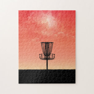 Disk Golf Basket Silhouette Puzzle