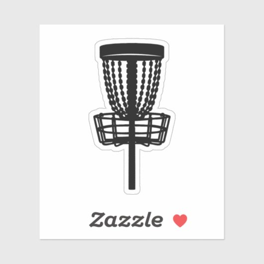 Disk Golf Basket Sticker (Blatt)