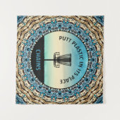 Disk Golf Basket Wandteppich (Vorderseite (Horizontal))