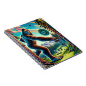 Disk Golf Bigfoot im Wald Notizblock (Rechte Seite)