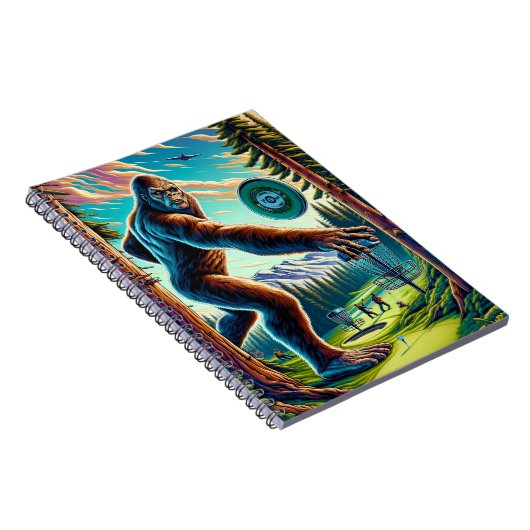 Disk Golf Bigfoot im Wald Notizblock (Rechte Seite)