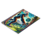 Disk Golf Bigfoot im Wald Notizblock (Linke Seite)