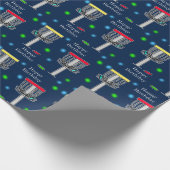 Disk Golf Birthday Wrapping Paper Geschenkpapier (Ecke)