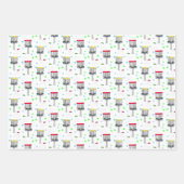 Disk Golf Black, Lime Green und White Birthday Geschenkpapier Set (Vorderseite)