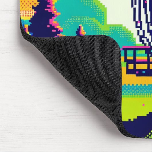 Disk Golf Button Pixel Art Mousepad (Ecke)