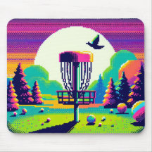 Disk Golf Button Pixel Art