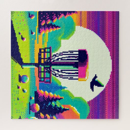 Disk Golf Button Pixel Art Puzzle (Horizontal)