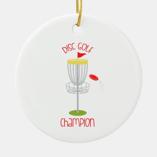 Disk Golf Champion Keramik Ornament (Vorne)