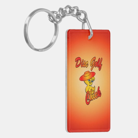 Disk Golf Chick #5 Schlüsselanhänger (Vorderseite links)
