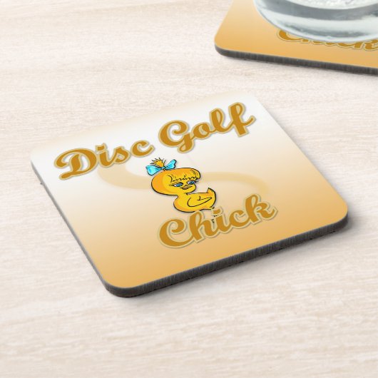 Disk Golf Chick Untersetzer (Linke Seite)
