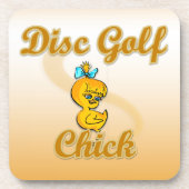 Disk Golf Chick Untersetzer (Vorderseite)