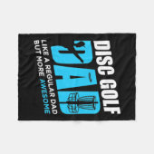 Disk Golf Daddy Fleecedecke (Vorderseite (Horizontal))