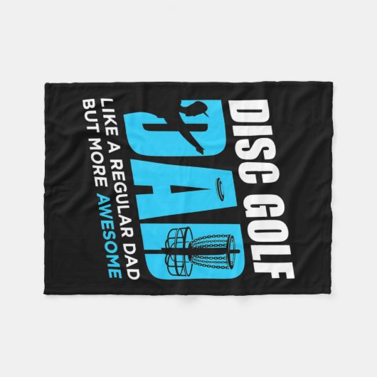 Disk Golf Daddy Fleecedecke (Vorderseite (Horizontal))