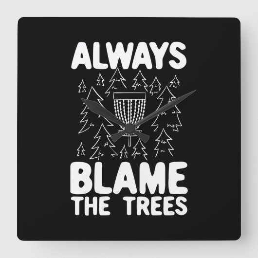 Disk Golf Disk Basket Geschenk Quadratische Wanduhr (Vorderseite)