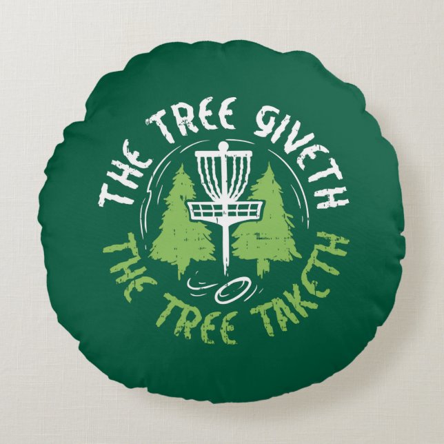 Disk Golf Disk Disk Golf Player Geschenk Rundes Kissen (Vorderseite)
