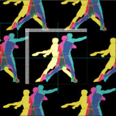 Disk Golf Driving Sequenz schwarzes Gewebe Stoff (Kachel)