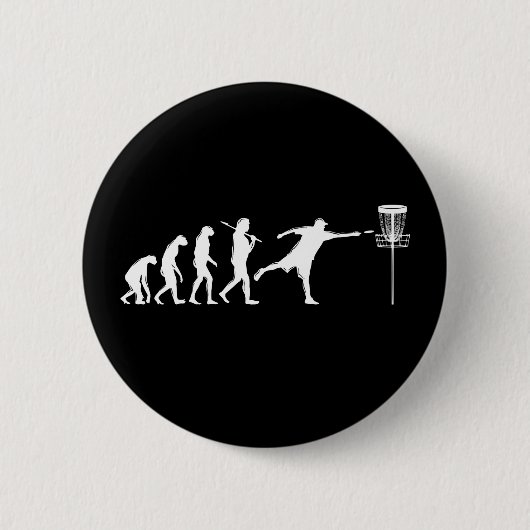 Disk Golf Evolution Disk Golf Geschenke Button (Vorderseite)
