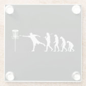 Disk Golf Evolution Disk Golf Geschenke Glasuntersetzer (Rückseite)