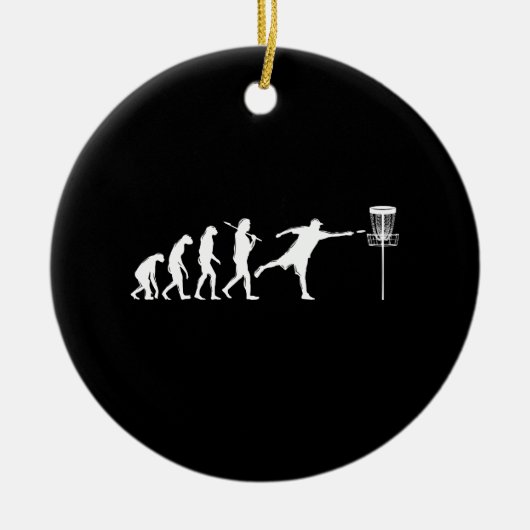 Disk Golf Evolution Disk Golf Geschenke Keramik Ornament (Vorne)