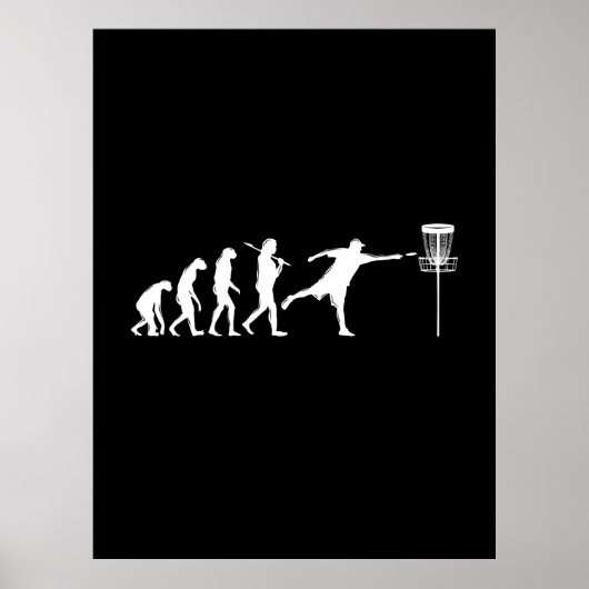 Disk Golf Evolution Disk Golf Geschenke Poster (Vorne)
